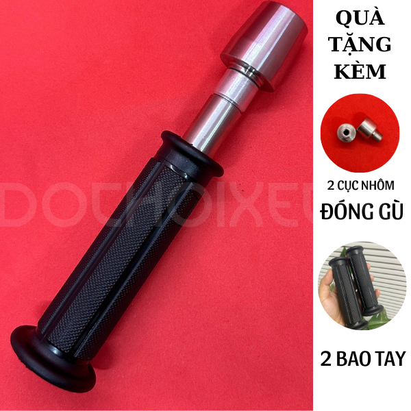 Full combo 8 MÓN gù tay lái siêu VIP CNC siêu nặng,chống rung tặng kèm bao da và cục nhôm đóng