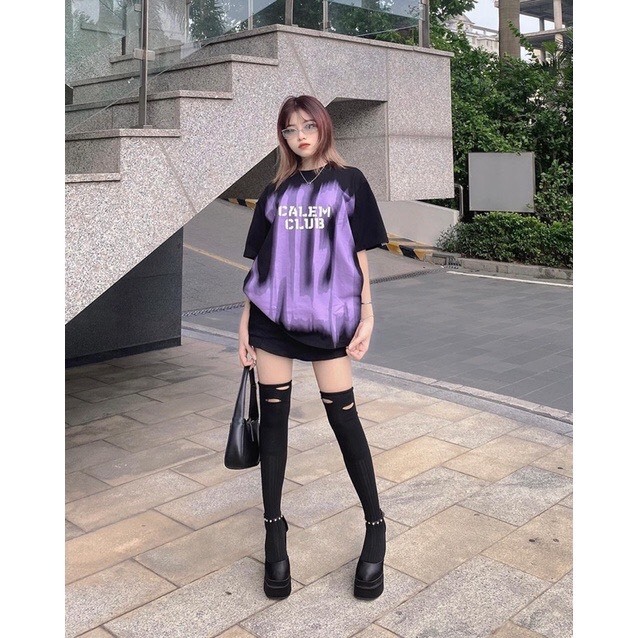 Áo Thun in Charm chữ Calem.Club - Áo phông tay lỡ form unisex brand Calem chính hãng