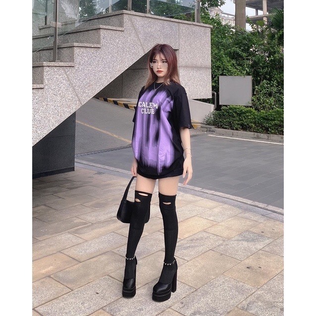 Áo Thun in Charm chữ Calem.Club - Áo phông tay lỡ form unisex brand Calem chính hãng