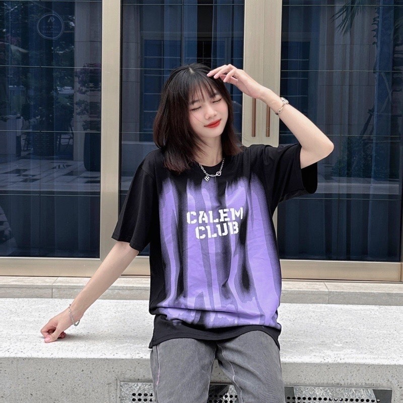 Áo Thun in Charm chữ Calem.Club - Áo phông tay lỡ form unisex brand Calem chính hãng