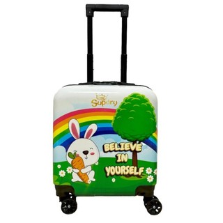 Vali thỏ supdry siêu xinh size 18 cho bé, vali chắc chắn, có khoá sổ