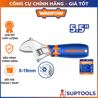 Cờ lê mỏ lết mini 5.5" wadfow waw3106 cán cao su mềm kích thước kẹp: 0-19mm