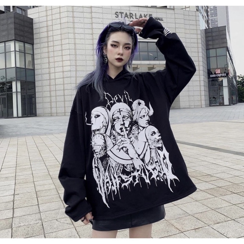 Áo hoodie vah nurse devil in hình siêu hot , nam nữ mặc đẹp