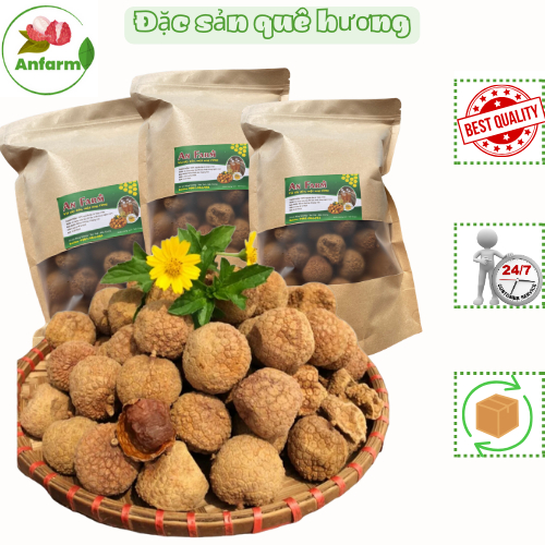 Vải thiều sấy khô Bắc giang , món ăn vặt , đồ ăn vặt đặc sản quê hương Bắc Giang. Hàng đựng túi Karft như ảnh làm quà