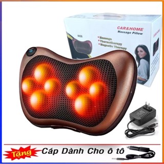 Gối massage công nghệ nhât bản Tặng cáp sạc ô tô