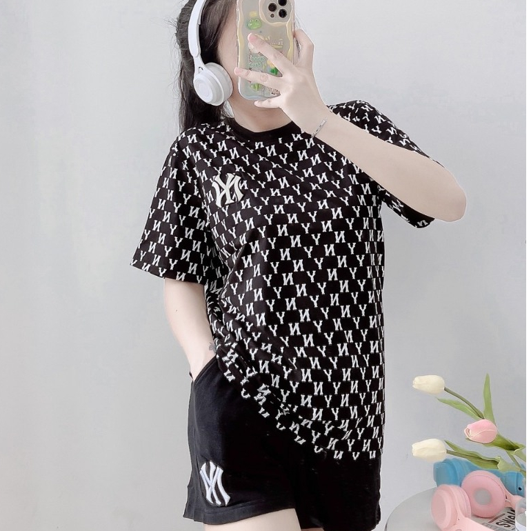 Áo thun MLB phông cotton cổ tròn, tay ngắn, mềm mịn , thấm mồ hôi.