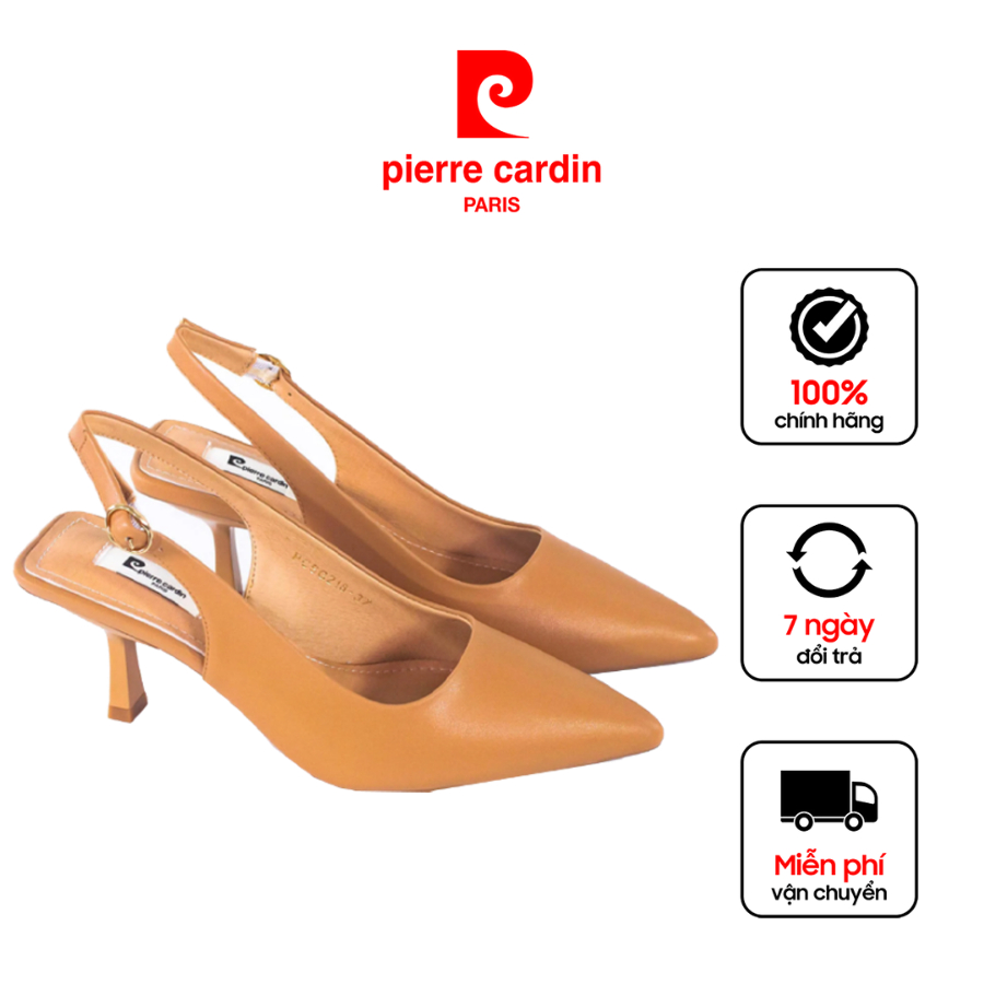 Giày cao gót nữ Pierre Cardin có quai hậu, gót cao 4cm - PCWFWSG 218