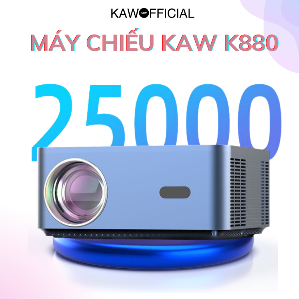 Máy Chiếu Mini KAW K880/K850 Hệ Điều Hành Android, Kết nối máy tính, điện thoại, Full HD 1080 - BH 12 tháng