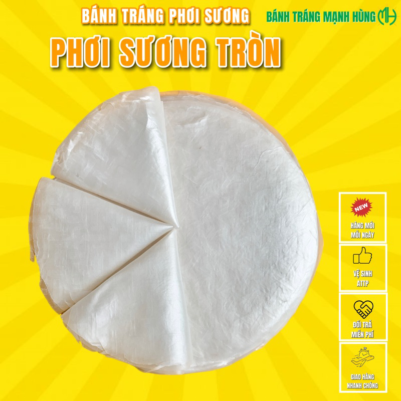 Bánh tráng phơi sương tròn chính gốc Tây Ninh mêm dẻo Mạnh Hùng