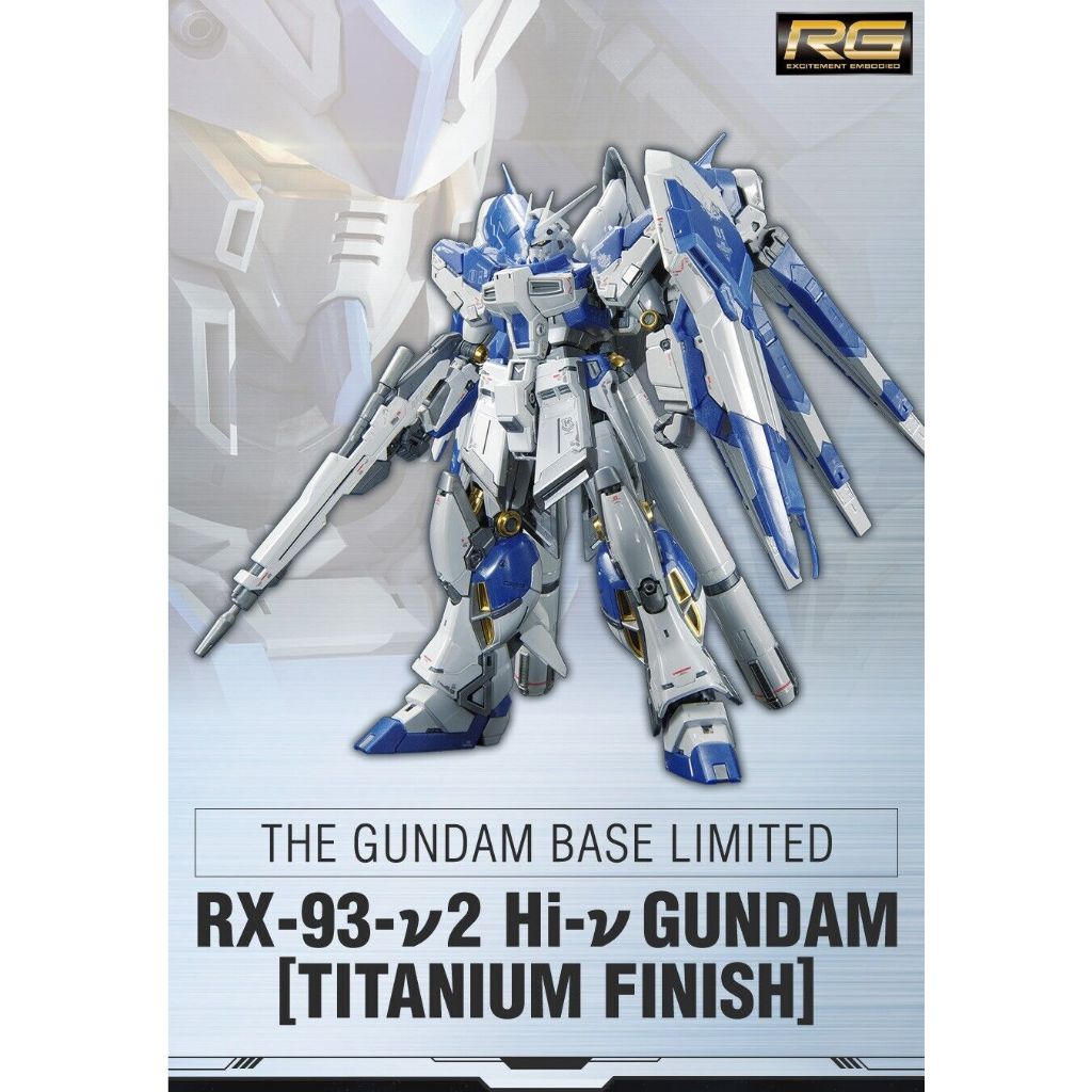 Mô hình lắp ráp Bandai Gunpla RG 1/144 Hi nu Gundam Titanium Finish