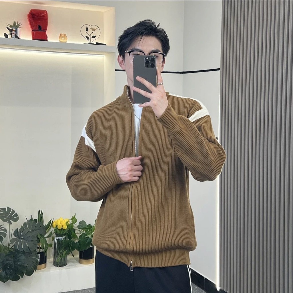 Áo khoác len nam cadigan hàn quốc thời trang thu đông cao cấp
