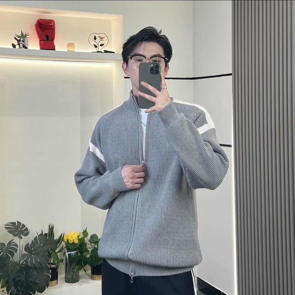 Áo khoác len nam cadigan hàn quốc thời trang thu đông cao cấp
