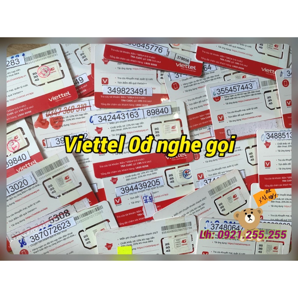 Phôi sim VIETTEL 0đ giá rẻ nghe gọi
