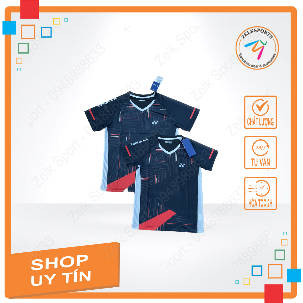 Áo cầu lông Yonex 4009 Đen (Nam,nữ)