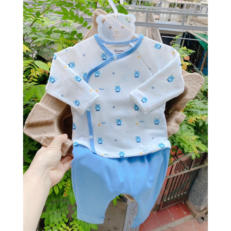 Avaler - Bộ sơ sinh nỉ dày cho bé trai bé gái sinh mùa đông