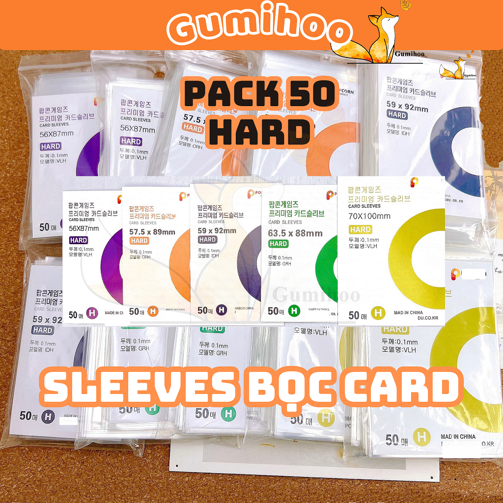 Sleeves PACK 50 bảo vệ card album lomo card Sleeve Hard Gumihoo