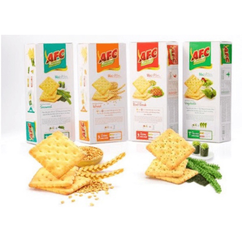 Hộp bánh qui cracker AFC Kinh đô hộp 200g