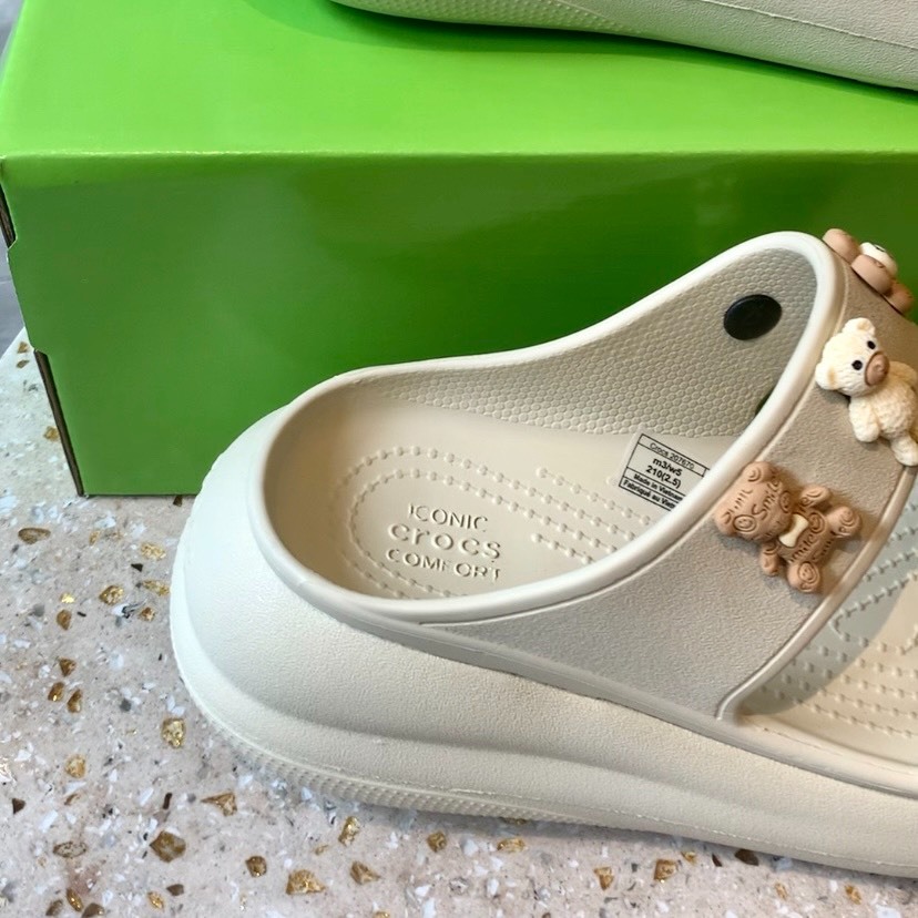 Dép crocs sandal Crush Classic độn đế form Hàn  hình găn xinh