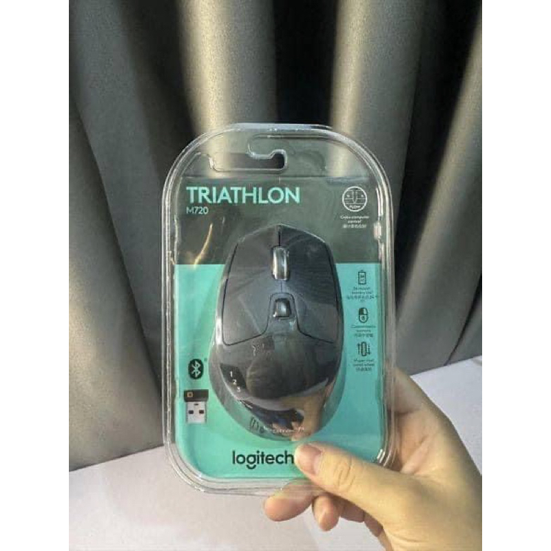 Logitech M720 Triathlon Black - Mouse Bluetooth Optical New seal 100% + Tặng kèm lót di