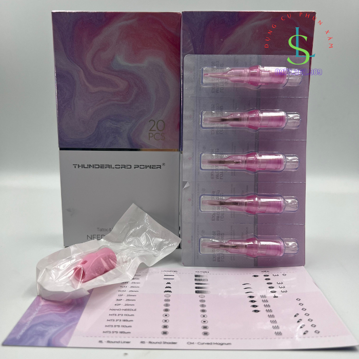 Kim Pen Nano Hồng Siêu Bén , Kim Đạn Loại 1, Kim Pen Thunderlord Phun Xăm Tattoo / linhshop-hn