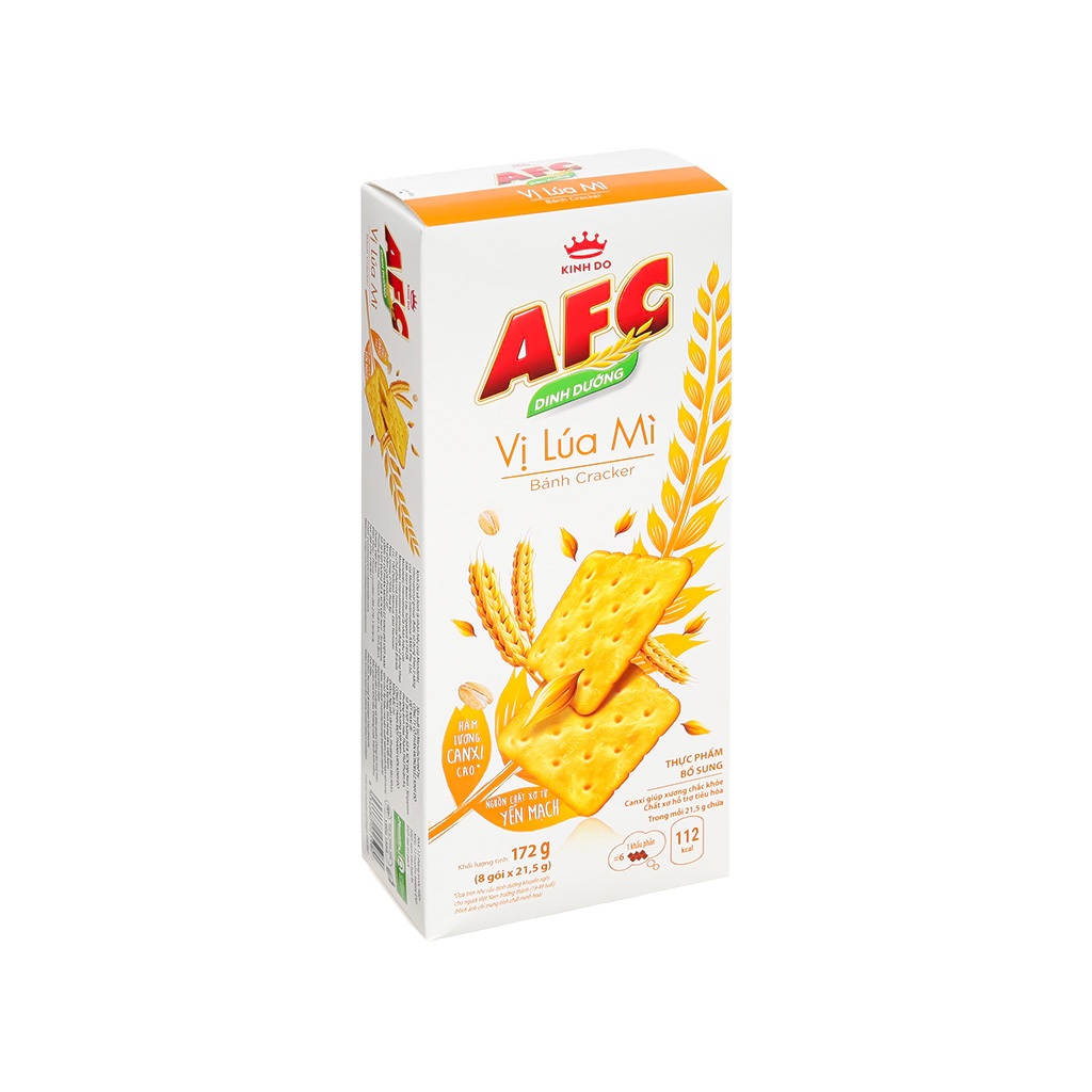 Bánh Dinh dưỡng AFC vị LÚA MÌ hộp 172g