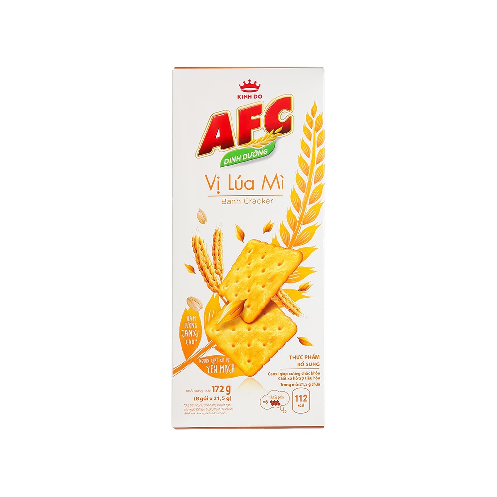 Bánh Dinh dưỡng AFC vị LÚA MÌ hộp 172g