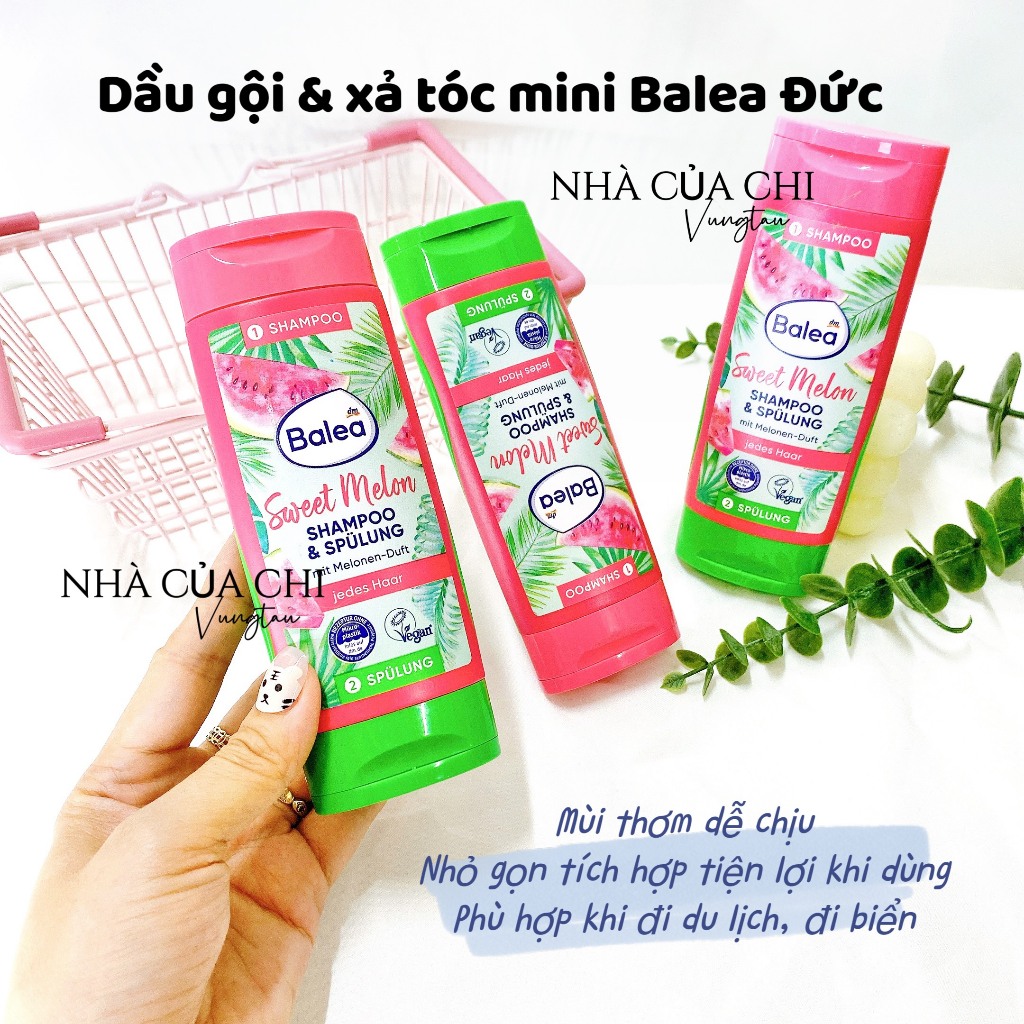 Gội xả mini 2 đầu Balea - Đức