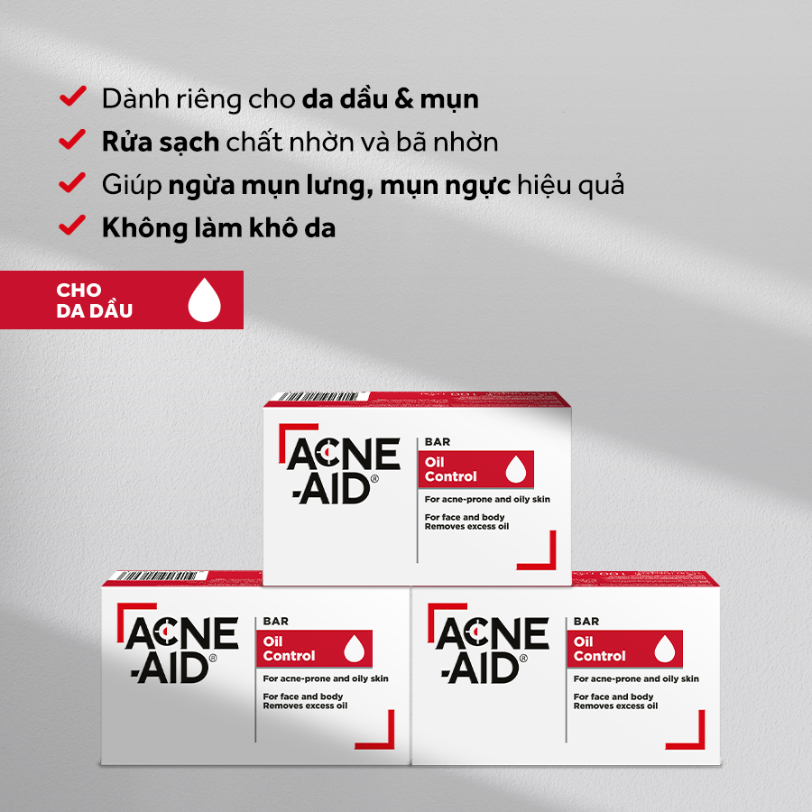 Xà phòng rửa mặt ACNE - AID SOAP BAR 100gr - Cho Da Nhờn Và Mụn