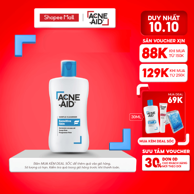Sữa rửa mặt Acne-Aid Gentle Cleanser Sensitive Skin 100ml