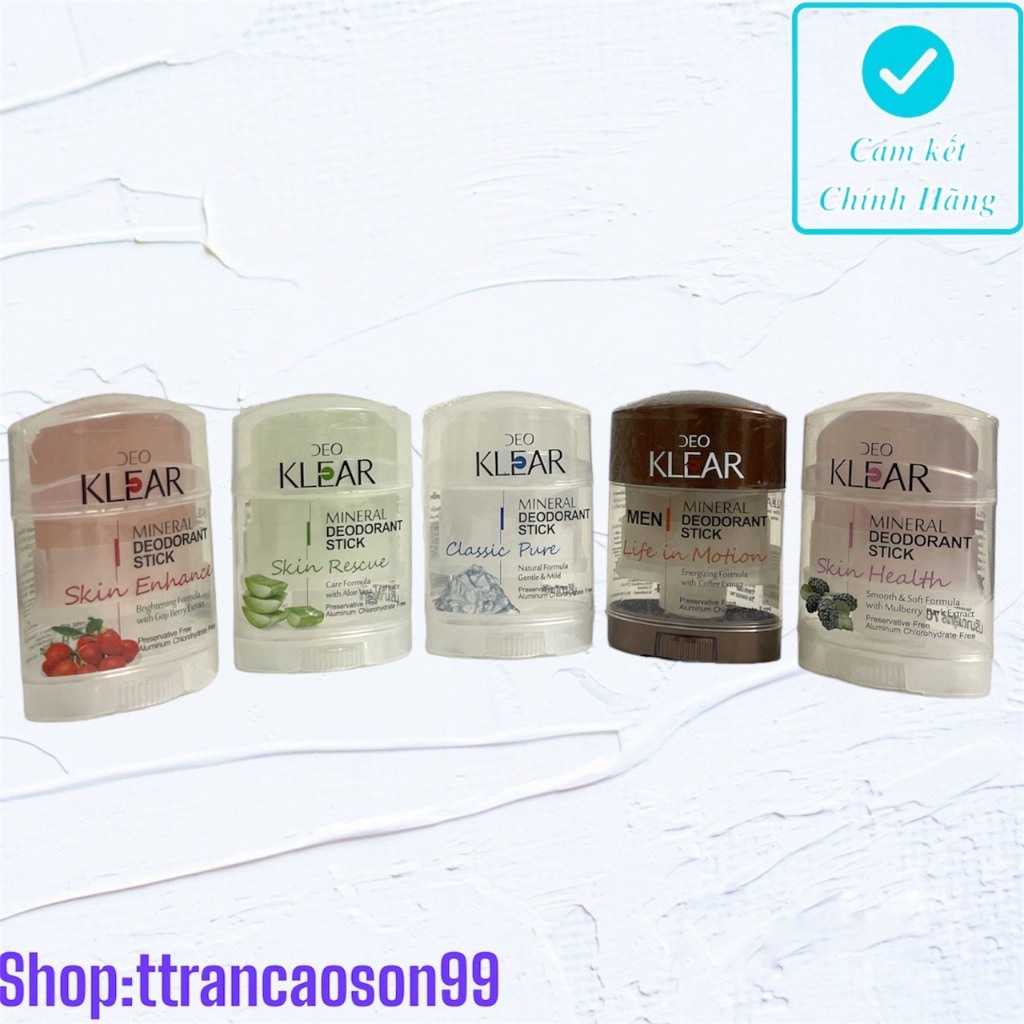 Lăn nách khử mùi đá khoáng Deo KLEAR Thái Lan