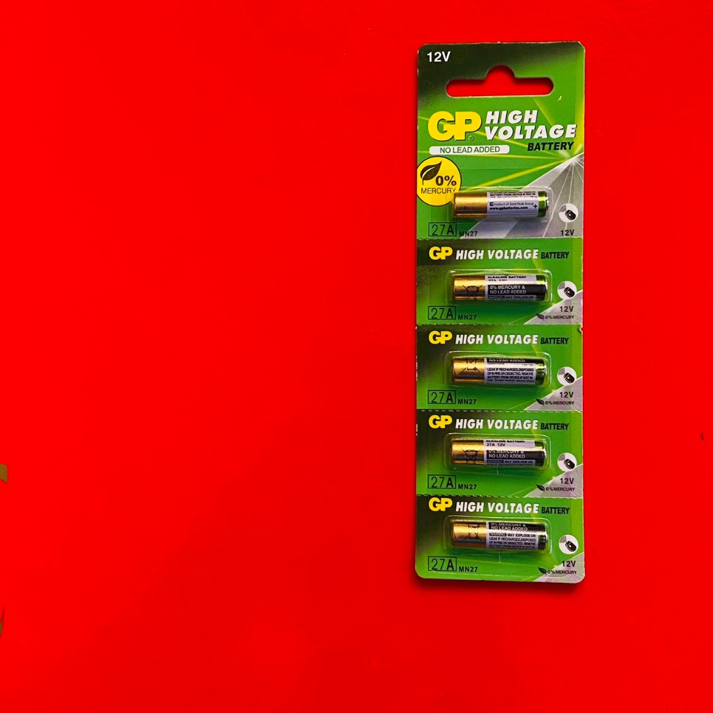 Pin 12V A27 GP Ultra  vỉ 5 viên dùng chìa khoá Ô tô