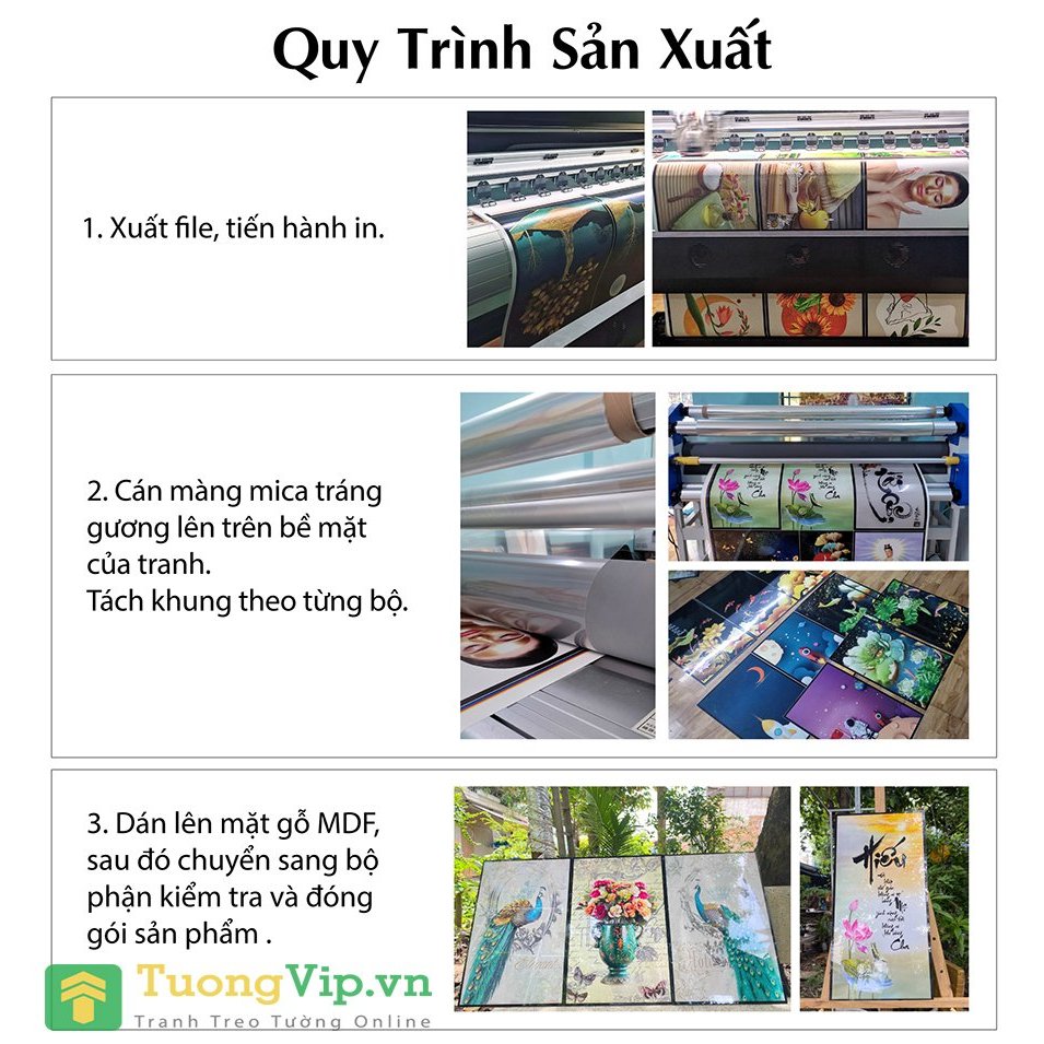 Tranh Laminate Tráng Gương Đóng Khung - Treo Tường Bác Hồ Và Thiếu Nhi