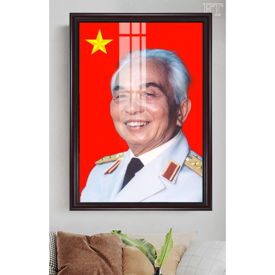 Tranh Laminate Tráng Gương Đóng Khung - Treo Tường Chân Dung Bác Giáp