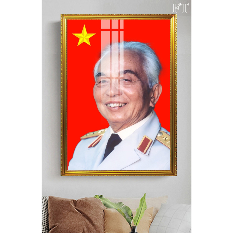 Tranh Laminate Tráng Gương Đóng Khung - Treo Tường Chân Dung Bác Giáp