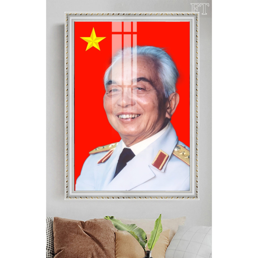 Tranh Laminate Tráng Gương Đóng Khung - Treo Tường Chân Dung Bác Giáp