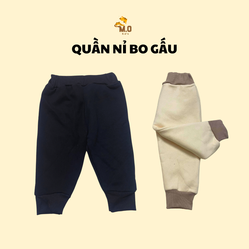 COMBO 3QUẦN - Quần Nỉ Dài Trẻ Em Cho Bé Gái, Bé Trai Bozip Nhiều Màu