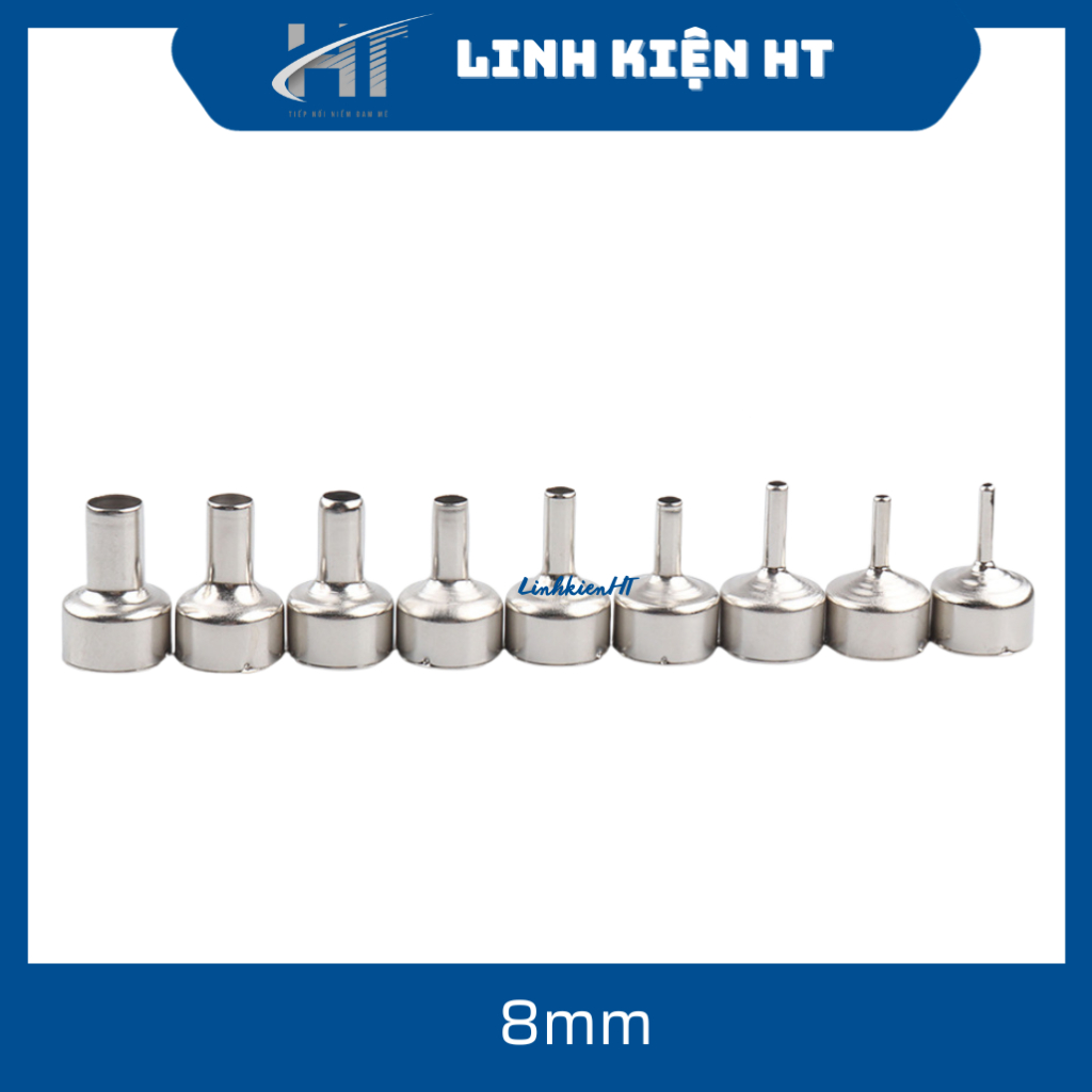 Đầu chụp khò 8mm cho trạm khò 858 858D 8586 chất lượng tốt - Linh kiện HT