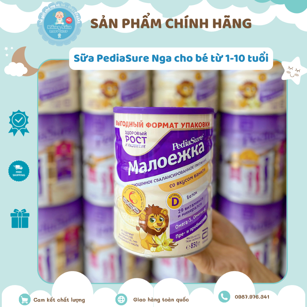 [Tặng quà + Date 2025] Sữa Công Thức Pediasure Nga Vị Vani 850g VÀ 400gr