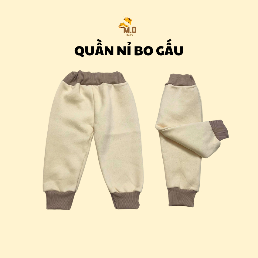 COMBO 3QUẦN - Quần Nỉ Dài Trẻ Em Cho Bé Gái, Bé Trai Bozip Nhiều Màu