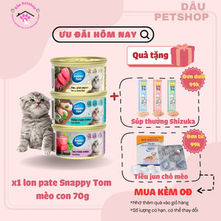 Pate Snappy Tom cho mèo con - Lon 70g - Dinh dưỡng cân bằng và hấp dẫn cho phát triển của mèo con