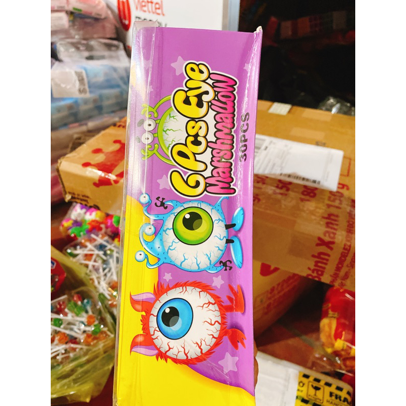 Sỉ hộp 30 túi kẹo dẻo mallmanowl hình con mắt