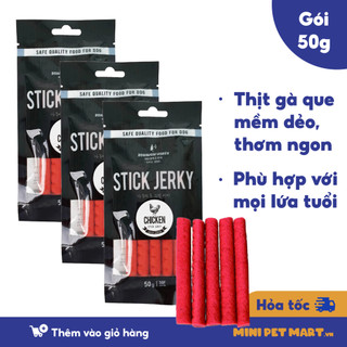 Thịt Gà Que Cho Chó BOWWOW Snack Ăn Vặt Bánh Thưởng Cho Chó Hỗ Trợ Huấn Luyện Gói 50g - Mini Pet Mart