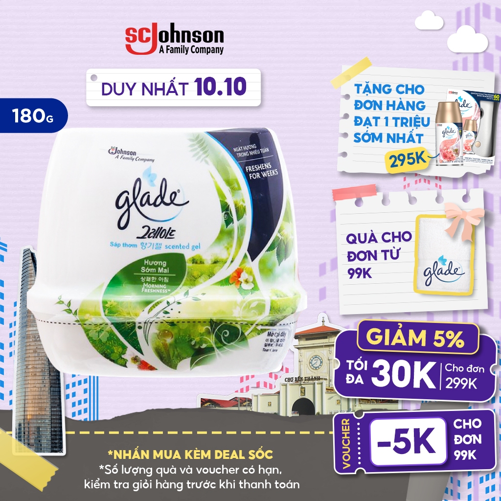 GLADE Sáp Thơm Hương Sớm Mai 180g