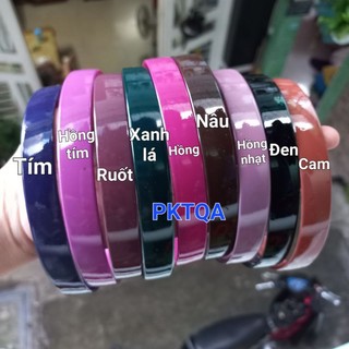 Bờm cài tóc nhựa cứng màu bóng, màu nóng