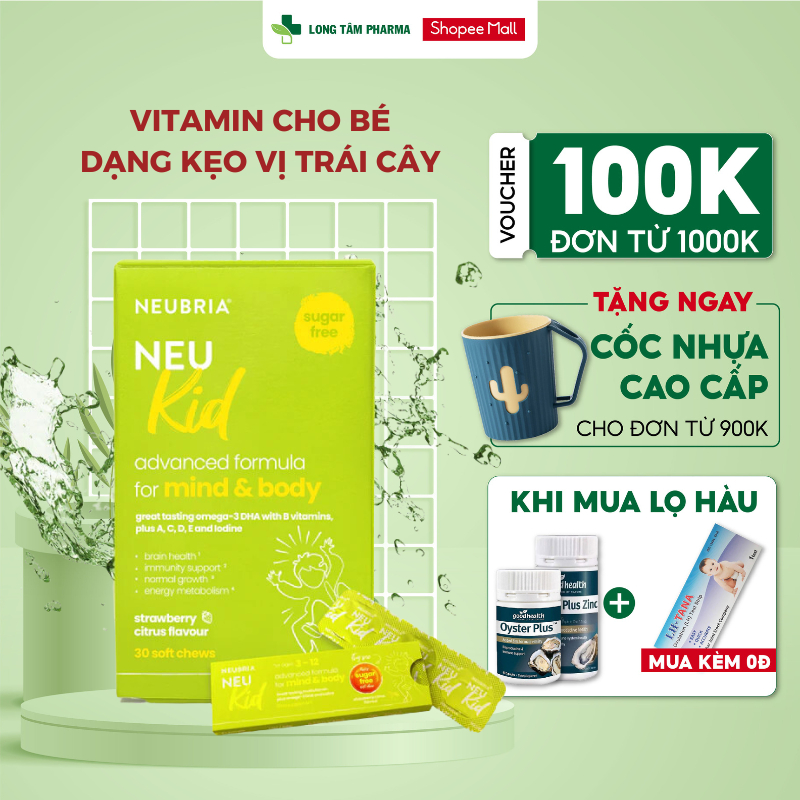 Vitamin tổng hợp cho bé Neubria Neu Kid Multivitamin With Omega