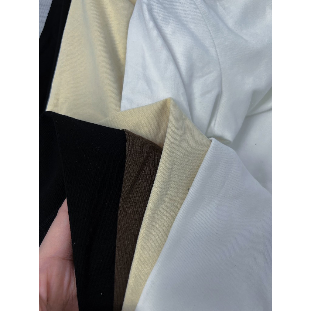 Áo polo vạt bầu dài tay dáng ôm siêu tôn dáng thời trang basic Maia Aopolovatbau1096 P13K7