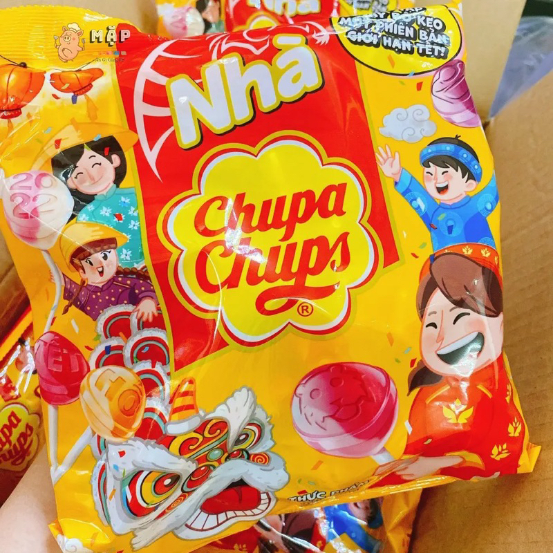 Túi 60 que kẹo mút CHUPA CHUPS hương tổng hợp