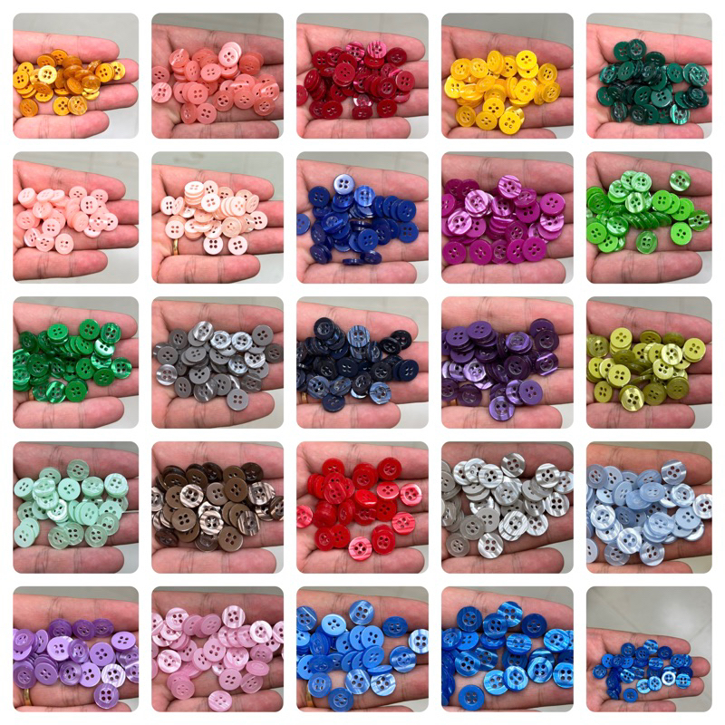 Sét 20 nút sơmi/ áo thun 2 da đủ màu