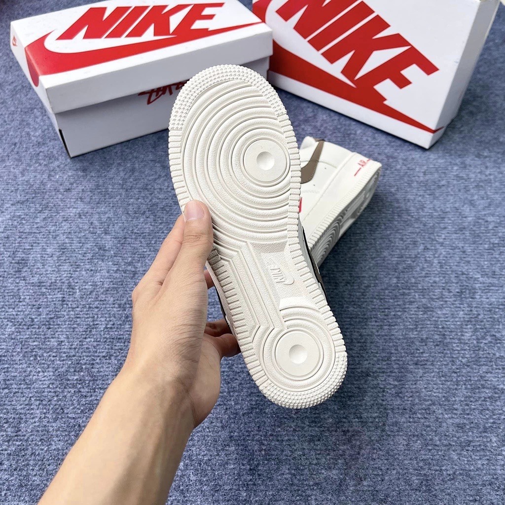 Giày AF1 Vệt Nâu, Giày Sneaker Air Force 1 Vệt Nâu Hàng Cao Cấp, Đủ Size Nam Nữ, Full Box + Bill