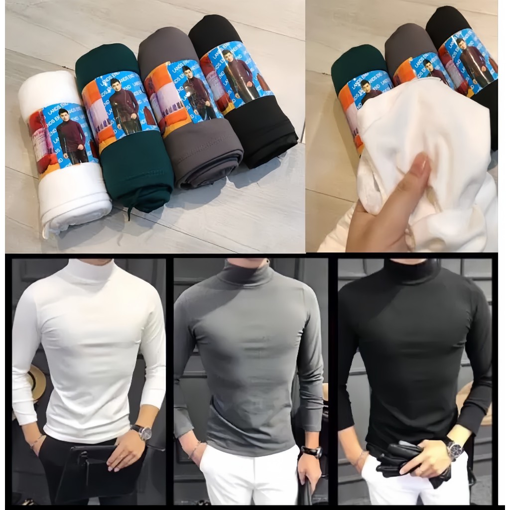 Áo Giữ Nhiệt Nam Áo Thun Lót Nỉ Nam Dài Tay Cổ Cao Giữ Ấm Thể Thao Cho Bạn NAM Cao Cấp